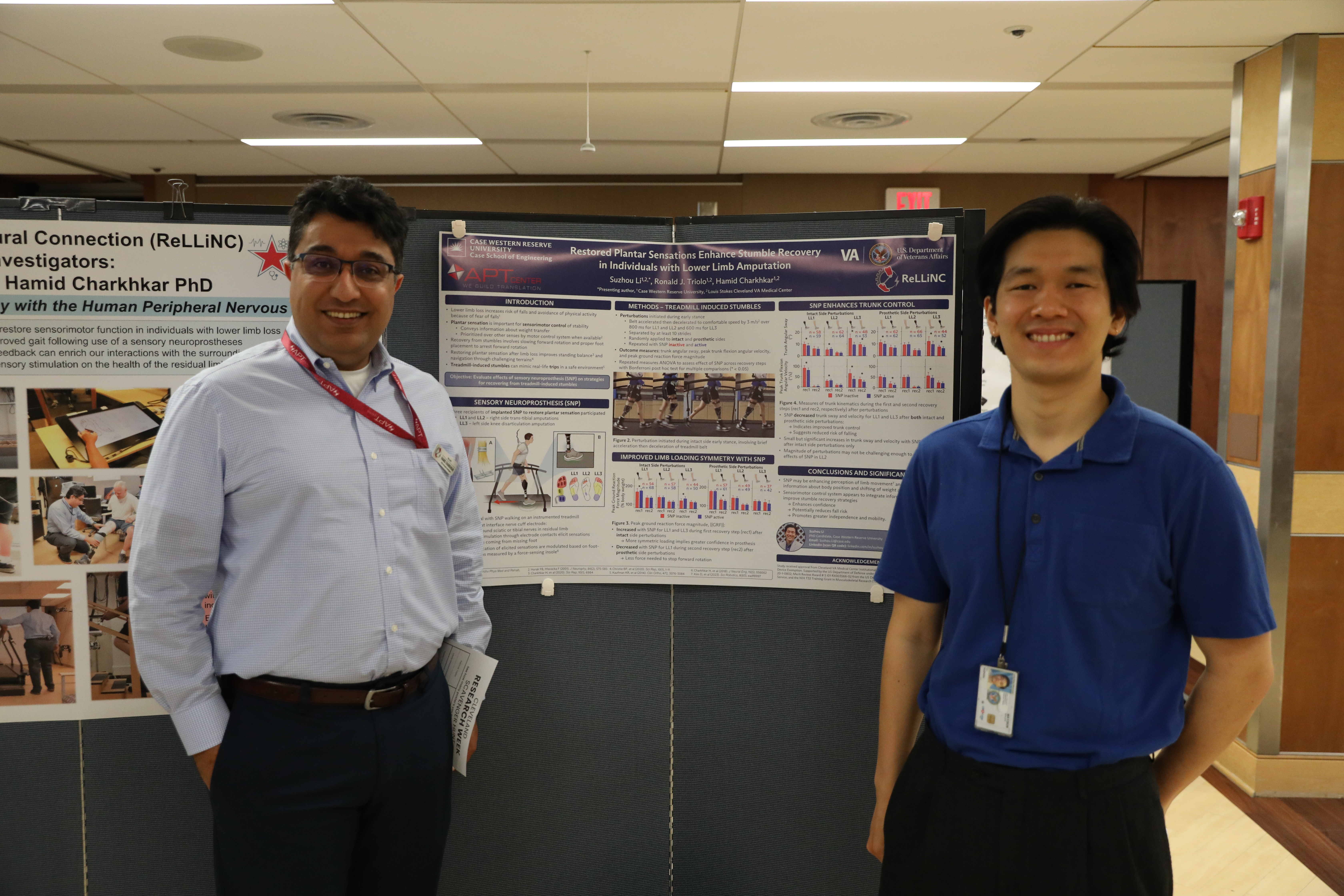 Suzhou presenting his work on stumble recovery