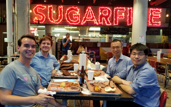 PhD candidate David Scannapieco, CWRU alum Adam Krajewski, postdoc scholar Zhe Ren and CWRU alum Daniel Hong