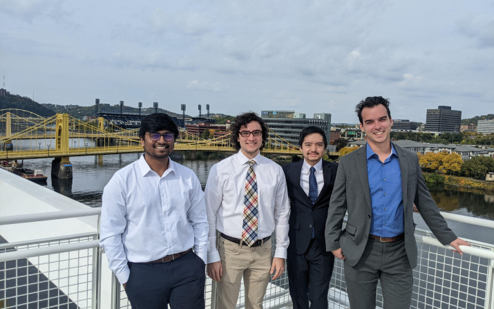 Vishnu Ramasamy, Kaiser Aguirre, Austin Ngo and David Scannapieco in Pittsburgh Vishnu Ramasamy, Kaiser Aguirre, Austin Ngo and David Scannapieco in Pittsburgh