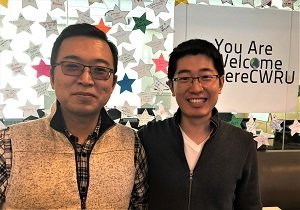 Two Case Western Reserve graduate students who developed a better bandage