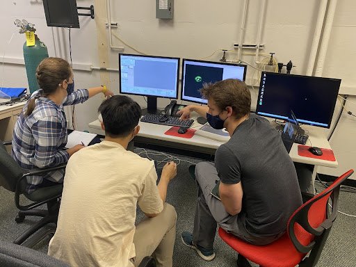 The first CWRU students to get trained to operate the remote-access station for TEM analysis using instruments located at OSU-CEMAS in Columbus, OH.