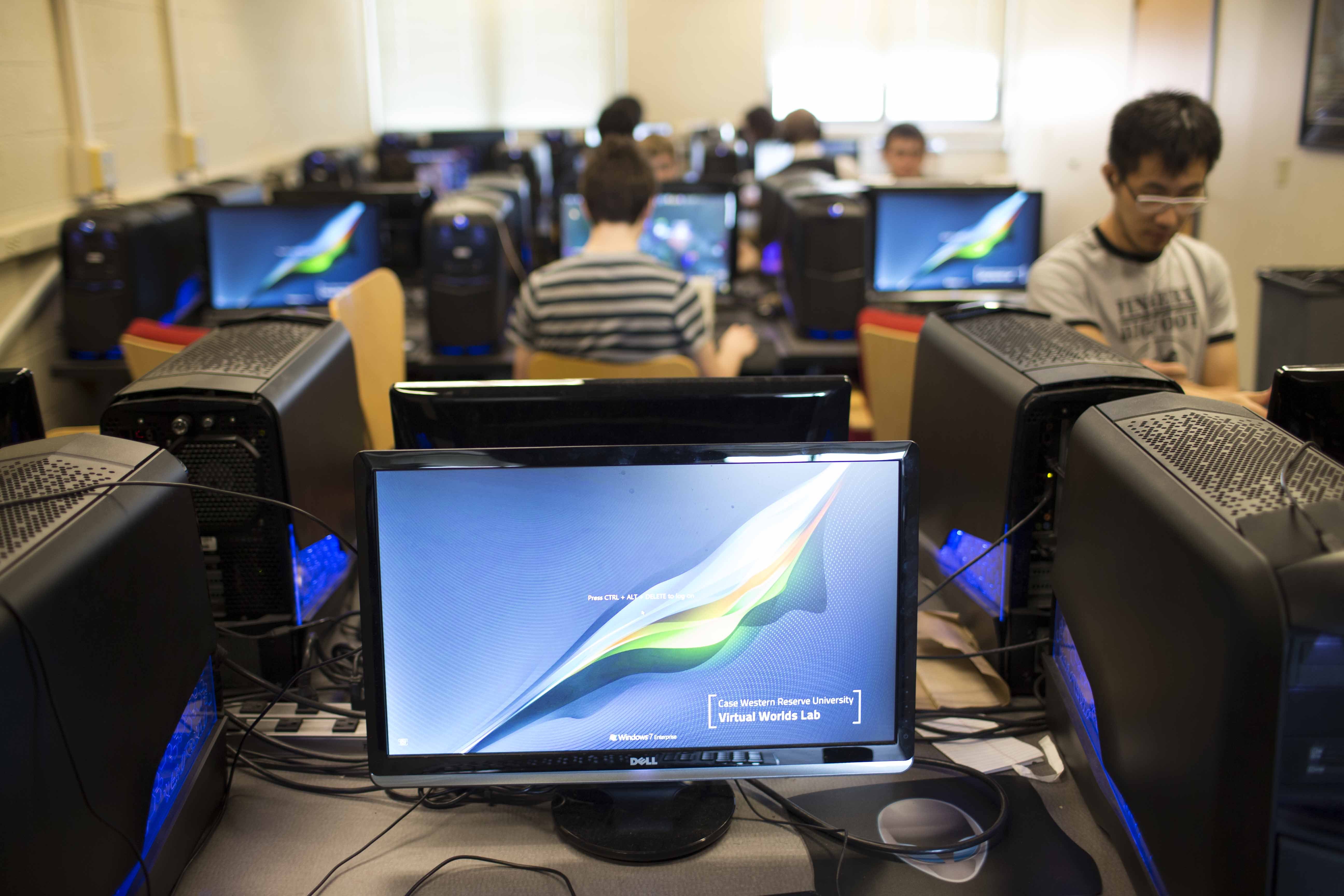 Computer equipment for gaming inside the gaming lab