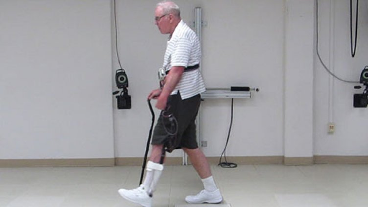 Patient walking with assistance from neural stimulation system