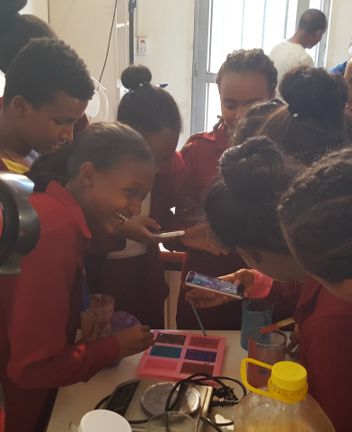 students making soap