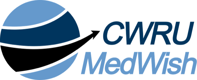 CWRU MedWish Logo world with arrow 